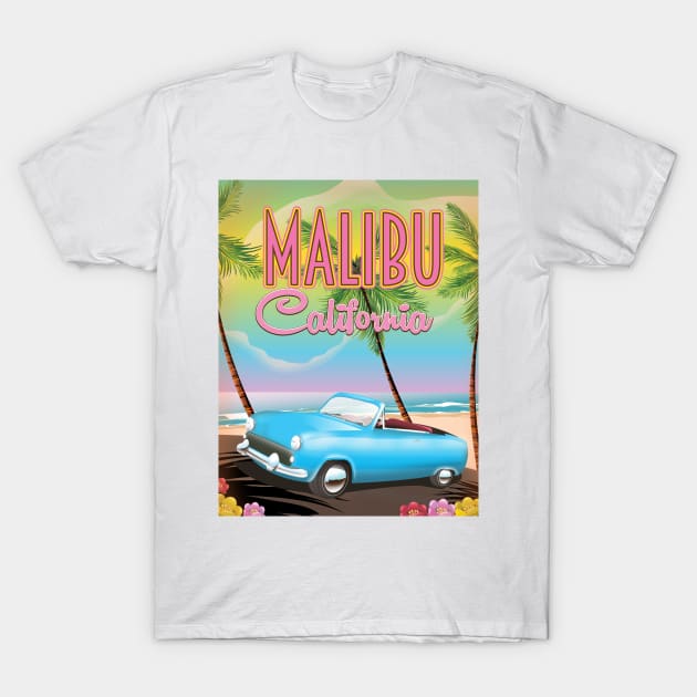 Malibu California Sunse T-Shirt by nickemporium1